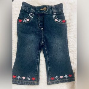Gymboree Winter Snowflake and Hearts jeans NWT